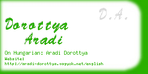 dorottya aradi business card